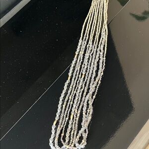 New Silver and Gold Beaded Necklace